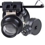 Loupe de Réparation de Montre Type Lunettes 20X avec Lumière LED, Double