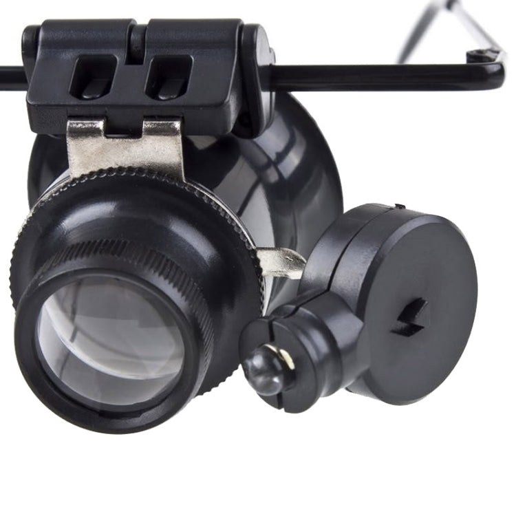 Loupe de Réparation de Montre Type Lunettes 20X avec Lumière LED, Double