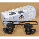 Loupe de Réparation de Montre Type Lunettes 20X avec Lumière LED, Double