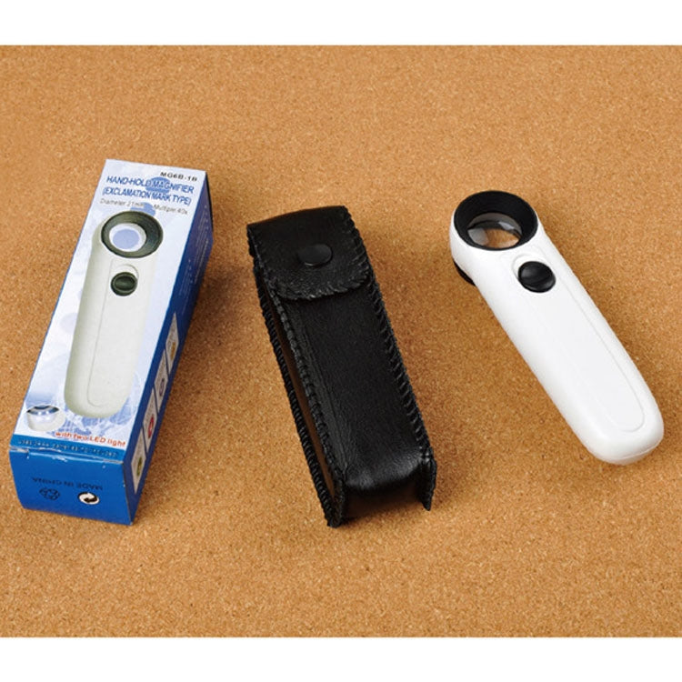 Loupe Portative Style Point d'Exclamation 40X avec 2 LEDs, 40X