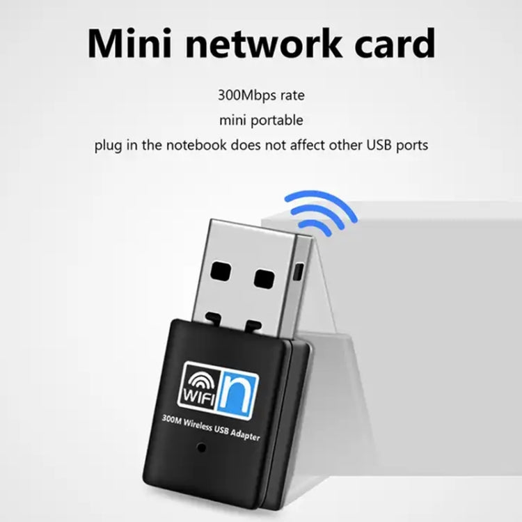 Carte adaptateur réseau USB sans fil 300 Mbps 802.11N nano, carte adaptateur