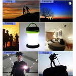 Lampe de tente escamotable à LED 3 modes