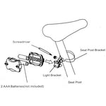 Phare de vélo étanche à 5 LED + lampe de sécurité arrière clignotante, phare de vélo + lampe de sécurité arrière