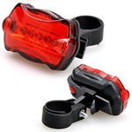 Phare de vélo étanche à 5 LED + lampe de sécurité arrière clignotante, phare de vélo + lampe de sécurité arrière