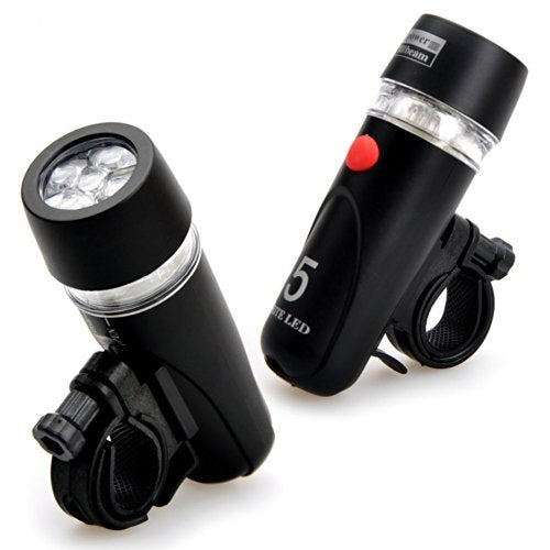 Phare de vélo étanche à 5 LED + lampe de sécurité arrière clignotante, phare de vélo + lampe de sécurité arrière