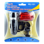 Phare de vélo étanche à 5 LED + lampe de sécurité arrière clignotante, phare de vélo + lampe de sécurité arrière