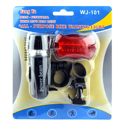 Phare de vélo étanche à 5 LED + lampe de sécurité arrière clignotante, phare de vélo + lampe de sécurité arrière