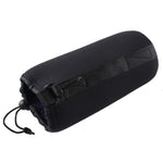 Étui de transport en néoprène pour objectif d'appareil photo reflex avec mousqueton, dimensions : 10 x 22 cm