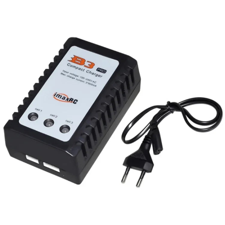 Chargeur d'équilibrage intelligent pour batterie lithium 7,4 V/11,1 V 2S/3S de drones et modèles réduits ImaxRC, prise européenne.