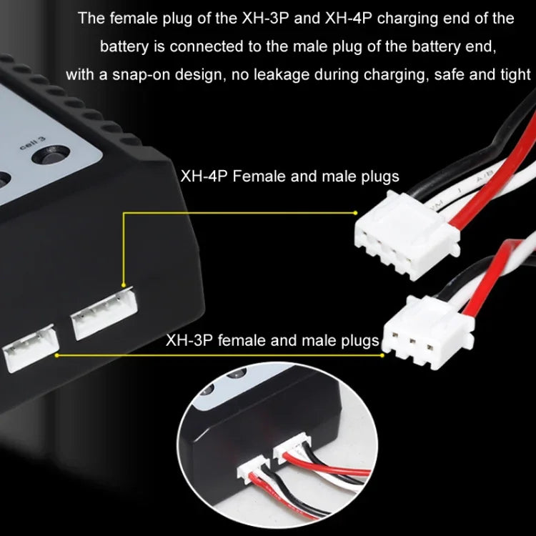 Chargeur d'équilibrage intelligent pour batterie lithium 7,4 V/11,1 V 2S/3S de drones et modèles réduits ImaxRC, prise européenne.