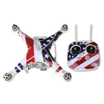Kit d'autocollants en PVC imitation fibre de carbone 4D résistants à l'eau pour drone DJI Phantom 3, radiocommande et batterie