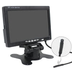 Moniteur de voiture 7,0 pouces / Moniteur de caméras de surveillance avec support à angle réglable et télécommande, double entrée vidéo, 7,0 pouces, double entrée vidéo