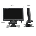 Moniteur de voiture 7,0 pouces / Moniteur de caméras de surveillance avec support à angle réglable et télécommande, double entrée vidéo, 7,0 pouces, double entrée vidéo