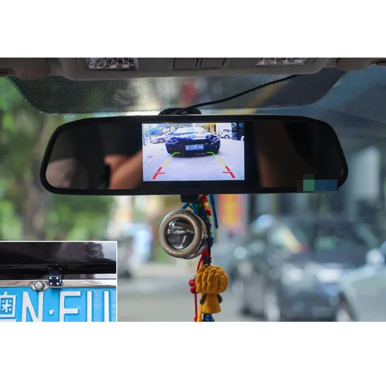 Moniteur de voiture couleur TFT-LCD 4,3 pouces 480*272 pour rétroviseur, fonction d'écran automatique inversée, 4,3 pouces 480*272