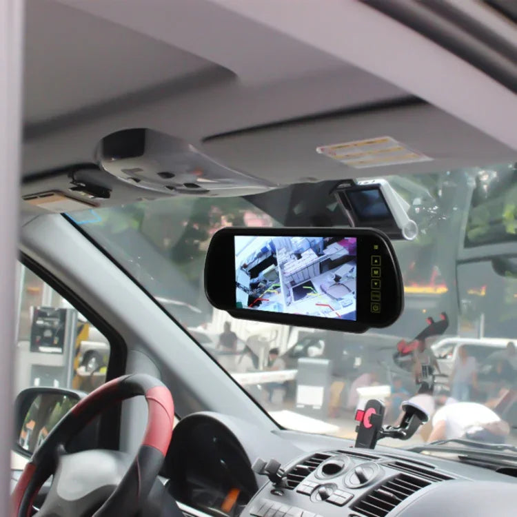 Moniteur de voiture TFT-LCD couleur de 7 pouces pour vision arrière, prend en charge la fonction d'affichage automatique en marche arrière, 7 pouces pour vision arrière
