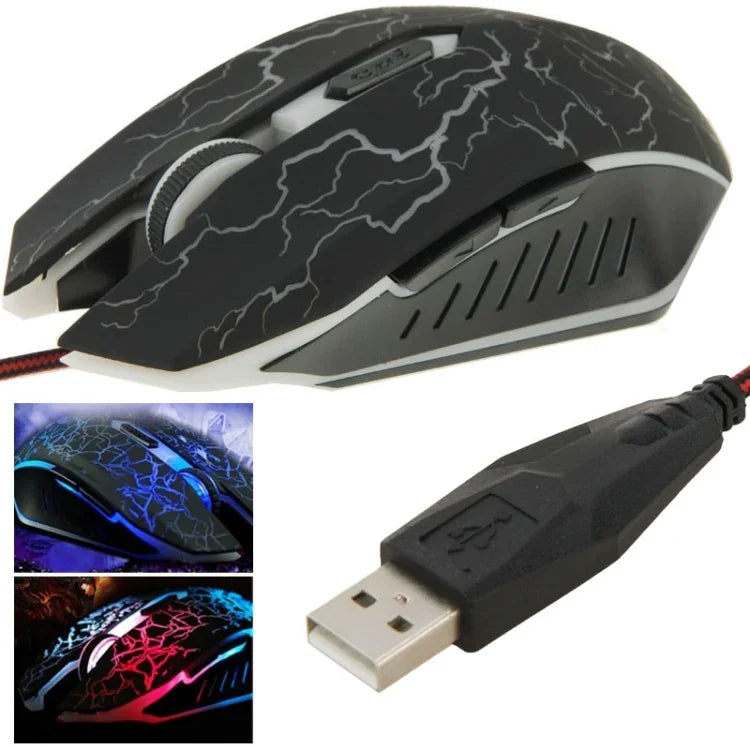 Souris de jeu optique filaire USB 6D pour ordinateur PC portable, USB 6D
