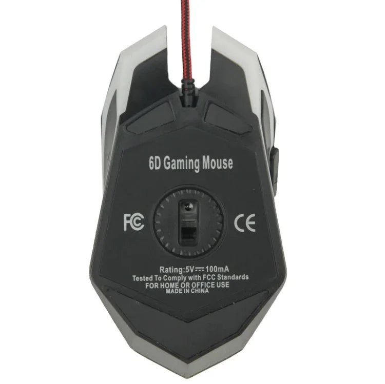 Souris de jeu optique filaire USB 6D pour ordinateur PC portable, USB 6D
