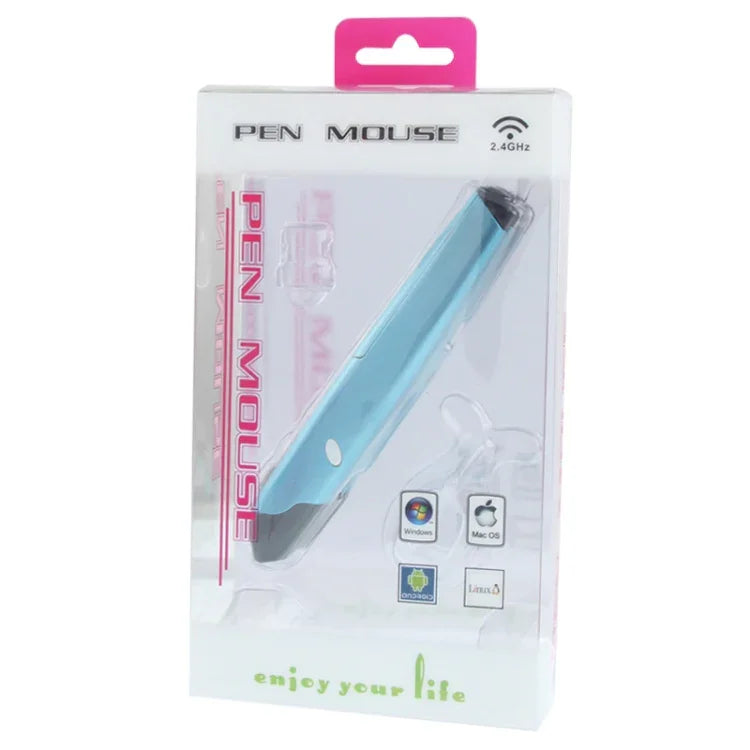 Souris Stylo sans Fil 2.4GHz 500 / 1000DPI avec Mini Récepteur USB, Distance de Transmission : 10m, 500 / 1000DPI Bleu, 500 / 1000DPI Gris