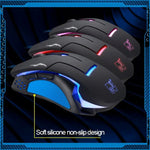 Souris de jeu optique USB T7 filaire 3 couleurs modifiable 1200 DPI 1600 DPI 2400 DPI, T7