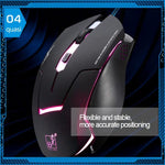 Souris de jeu optique USB T7 filaire 3 couleurs modifiable 1200 DPI 1600 DPI 2400 DPI, T7