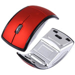 Souris optique sans fil pliable avec émetteur-récepteur enfichable, 2,4 GHz, 800-1200-1600 dpi, 2,4 GHZ (noir), 2,4 GHZ (rouge)