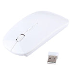 Souris optique laser sans fil ultra-fine 2,4 GHz avec mini-récepteur USB, prête à l'emploi