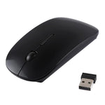 Souris optique laser sans fil ultra-fine 2,4 GHz avec mini-récepteur USB, prête à l'emploi