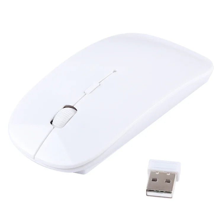 Souris optique laser sans fil ultra-fine 2,4 GHz avec mini-récepteur USB, prête à l'emploi