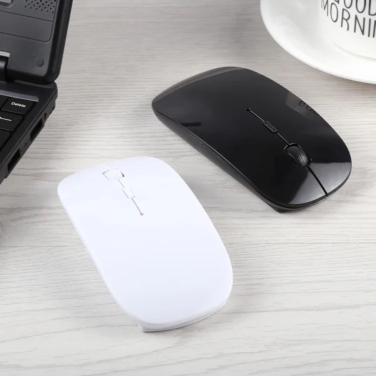 Souris optique laser sans fil ultra-fine 2,4 GHz avec mini-récepteur USB, prête à l'emploi