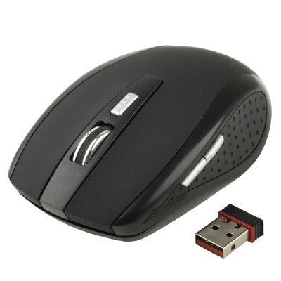 Souris optique sans fil 6D 2,4 GHz 800~1600 DPI avec mini récepteur USB, prête à l'emploi, portée jusqu'à 10 mètres