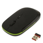 Souris sans fil ultra-plate 2,4 GHz, noire, argentée