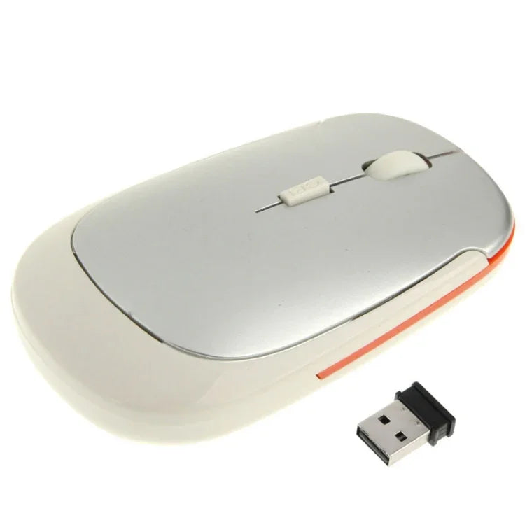 Souris sans fil ultra-plate 2,4 GHz, noire, argentée