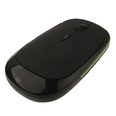 Souris sans fil ultra-plate 2,4 GHz, noire, argentée