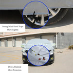 PEVA Anti-Dust Waterproof Sunproof Hatchback Car Cover with Warning Strips, Fits Cars up to 4.1m(160 inch) in Length, 160inch (M)