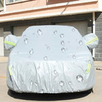 Housse de voiture hayon PEVA anti-poussière, étanche et pare-soleil avec bandes d'avertissement, 199inch (XXL)