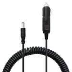 Adaptateur secteur DC 2A 5,5 x 2,1 mm avec câble enroulé, chargeur voiture, longueur : 40-140 cm, 5,5 x 2,1 mm