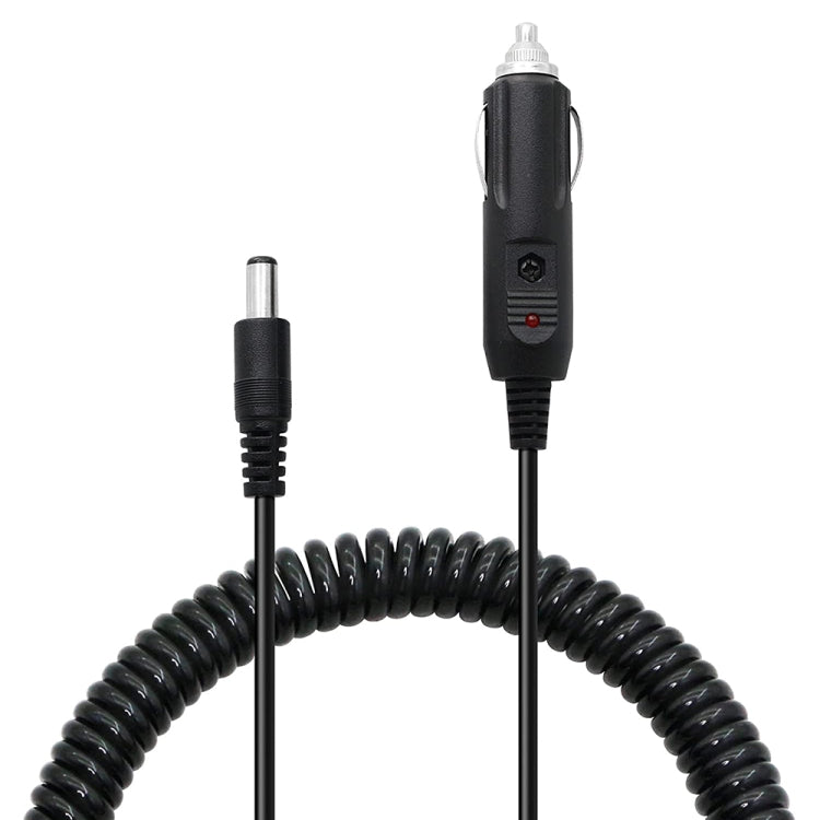 Adaptateur secteur DC 2A 5,5 x 2,1 mm avec câble enroulé, chargeur voiture, longueur : 40-140 cm, 5,5 x 2,1 mm