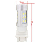 2 PCS T25 4.2W 630LM White Light Dual Wires 21 LED 2835 SMD Car Brake Light Daytime Running Light Bulb,  DC 12V, T25 Dual Wires