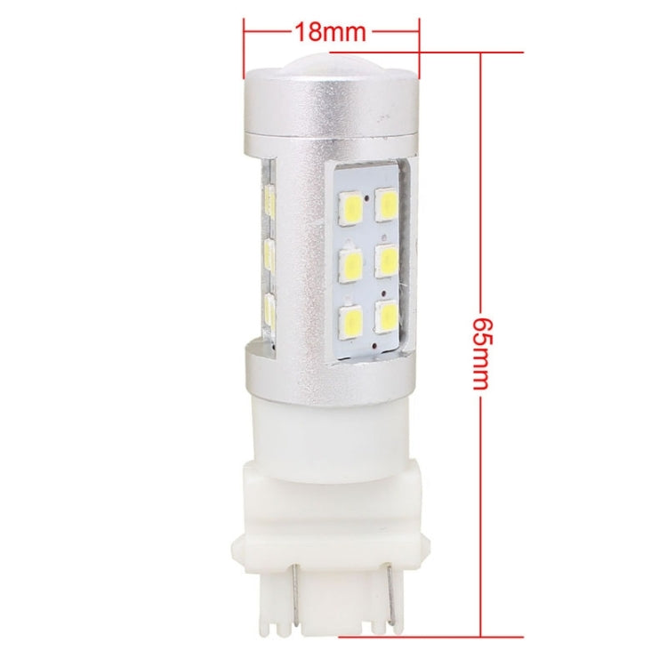 2 PCS T25 4.2W 630LM White Light Dual Wires 21 LED 2835 SMD Car Brake Light Daytime Running Light Bulb,  DC 12V, T25 Dual Wires