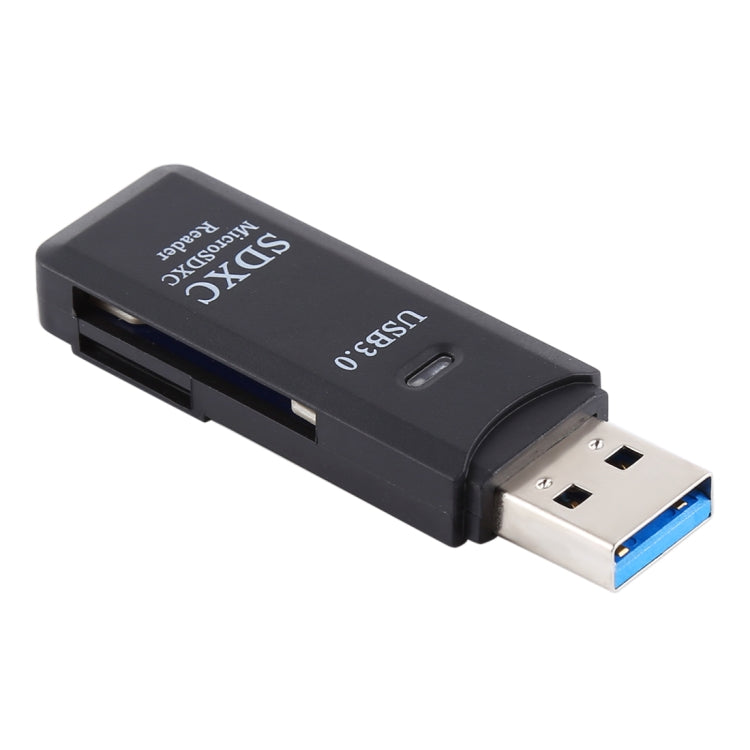 Lecteur de carte USB 3.0 2 en 1, super vitesse 5 Gbps, supporte carte SD / TF