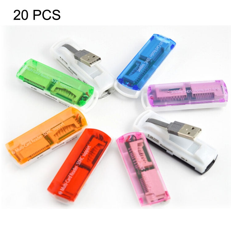 Lecteur de carte multi USB 2.0, supporte SD/MMC, MS, TF, M2