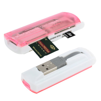 Lecteur de carte multi USB 2.0, supporte SD/MMC, MS, TF, M2