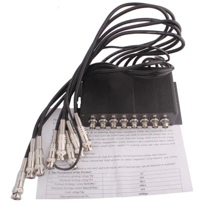 Parafoudre BNC 8 canaux pour vidéosurveillance (CoaxJK/ V8), CoaxJK/ V8