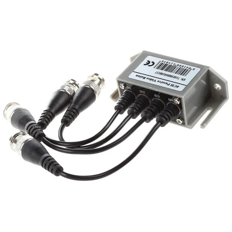 Balun vidéo 4 canaux (BNC) vers UTP (RJ45)