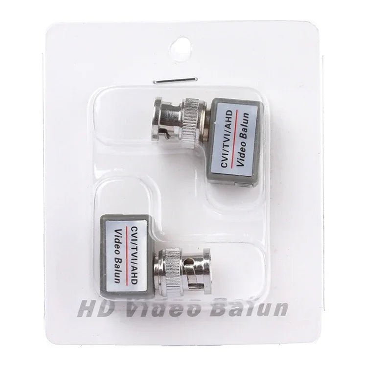 2 adaptateurs balun vidéo passifs coaxiaux 202C-HD CVI/TVI/AHD 1 canal, 202C-HD