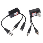 2 PCS HD 213B-C Émetteur-récepteur Balun Vidéo Audio et Alimentation Coaxial CVI/TVI/AHD, 213B-C