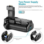 Poignée d'alimentation pour Canon EOS 550D avec deux supports de batterie, pour Canon EOS 550D