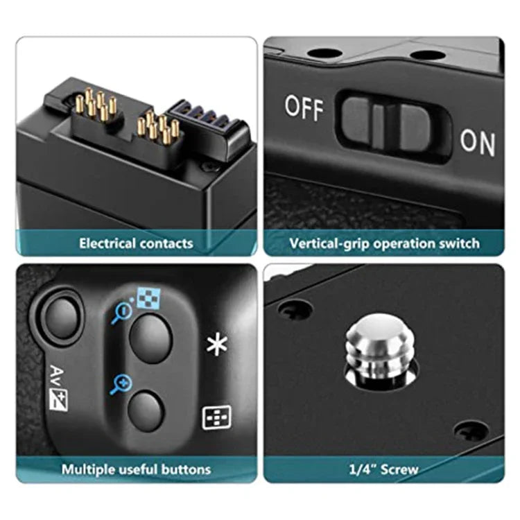 Poignée d'alimentation pour Canon EOS 550D avec deux supports de batterie, pour Canon EOS 550D