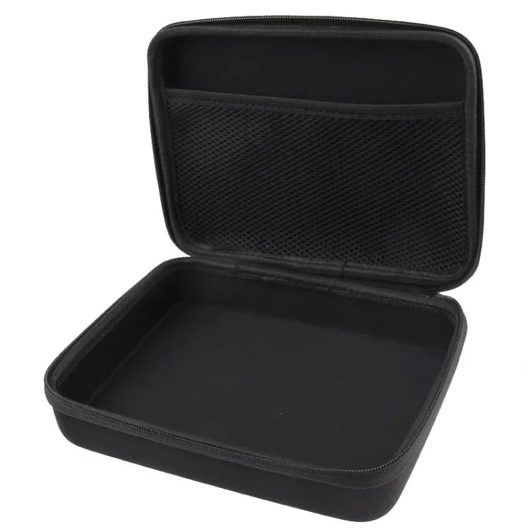 Étui portable antichoc et étanche en EVA pour GoPro, Insta360, DJI et autres caméras d'action. Dimensions : 22,5 cm x 17,5 cm x 6,7 cm.