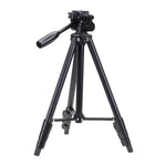 Trépied YUNTENG VCT-681 138 cm pour appareils photo reflex/micro-reflex/numériques, pieds pliables en aluminium à 4 sections, compatible avec Canon/Nikon/Panasonic/Pentax/Casio/Sony/Fuji (capacité de charge : 3 kg)